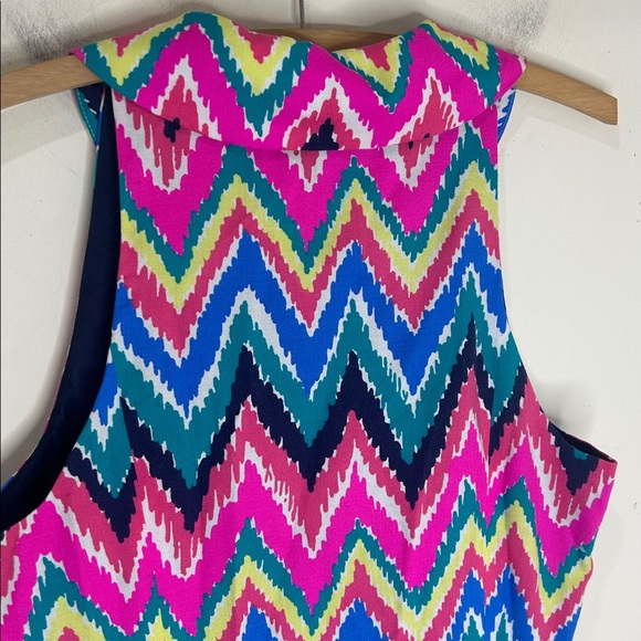 NWT Lilly Pulitzer Sherlynn Hearts A Flutter Multi Color Chevron Striped Dress 8 - Picture 11 of 16